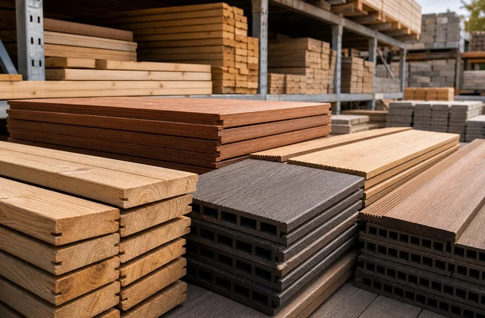 Decking and cladding material stock